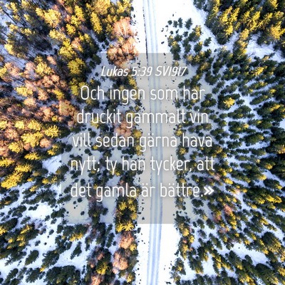 Picture 04 - Lukas 5:39 SV1917 - Och ingen som har druckit gammalt vin vill sedan - Bible Verse Picture