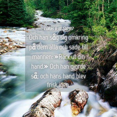 Picture 04 - Lukas 6:10 SV1917 - Och han såg sig omkring på dem alla och sade - Bible Verse Picture