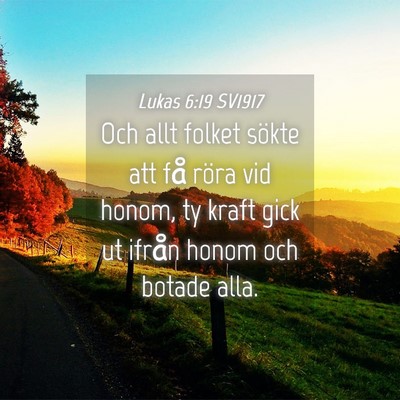 Picture 04 - Lukas 6:19 SV1917 - Och allt folket sökte att få röra vid honom, - Bible Verse Picture