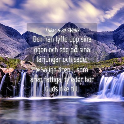 Picture 04 - Lukas 6:20 SV1917 - Och han lyfte upp sina ögon och säg på sina - Bible Verse Picture