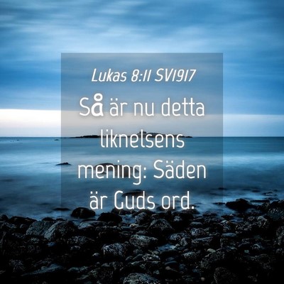 Picture 04 - Lukas 8:11 SV1917 - Så är nu detta liknelsens mening: Säden är - Bible Verse Picture