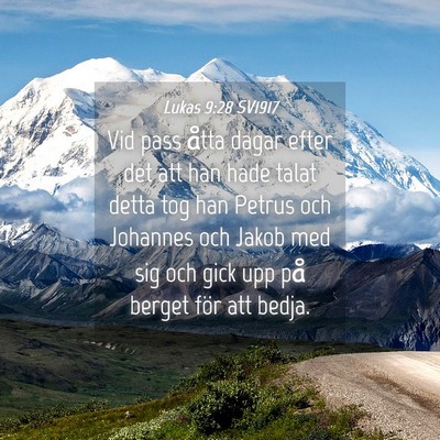 Picture 04 - Lukas 9:28 SV1917 - Vid pass åtta dagar efter det att han hade talat - Bible Verse Picture
