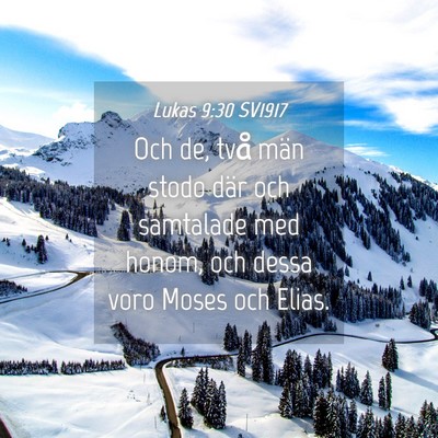 Picture 04 - Lukas 9:30 SV1917 - Och de, två män stodo där och samtalade med - Bible Verse Picture