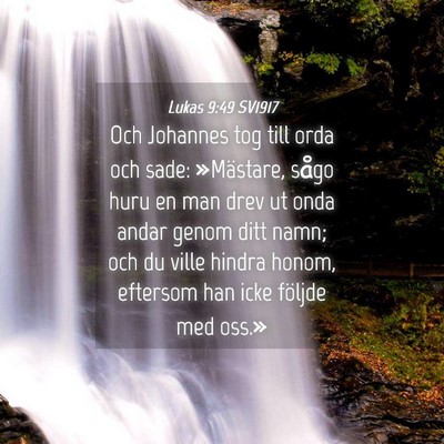 Picture 04 - Lukas 9:49 SV1917 - Och Johannes tog till orda och sade: »Mästare, - Bible Verse Picture