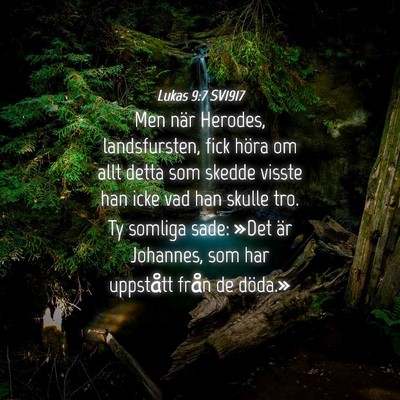 Picture 04 - Lukas 9:7 SV1917 - Men när Herodes, landsfursten, fick höra om - Bible Verse Picture