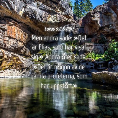 Picture 04 - Lukas 9:8 SV1917 - Men andra sade: »Det är Elias, som har visat - Bible Verse Picture