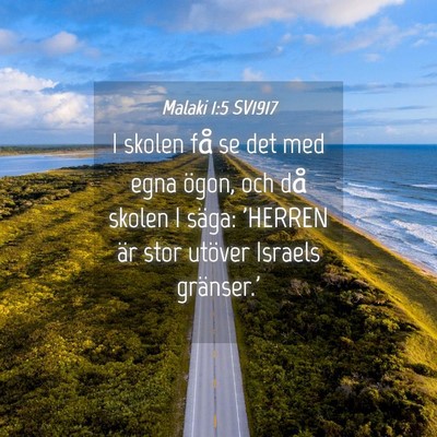 Picture 04 - Malaki 1:5 SV1917 - I skolen få se det med egna ögon, och då - Bible Verse Picture
