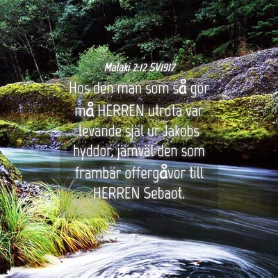 Picture 04 - Malaki 2:12 SV1917 - Hos den man som så gör må HERREN utrota var - Bible Verse Picture
