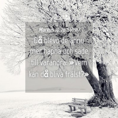 Picture 04 - Markus 10:26 SV1917 - Då blevo de ännu mer häpna och sade till - Bible Verse Picture