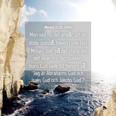 Picture 04 - Markus 12:26 SV1917 - Men vad nu det angår, att de döda uppstå, - Bible Verse Picture