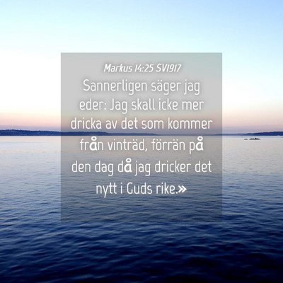 Picture 04 - Markus 14:25 SV1917 - Sannerligen säger jag eder: Jag skall icke mer - Bible Verse Picture