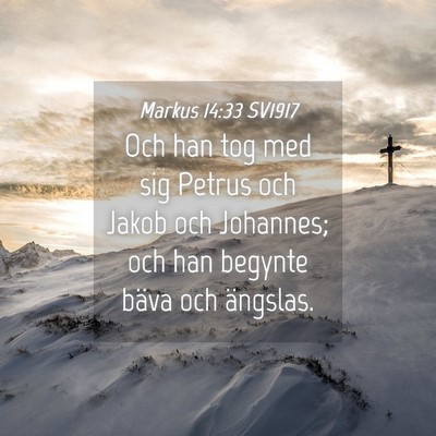 Picture 04 - Markus 14:33 SV1917 - Och han tog med sig Petrus och Jakob och - Bible Verse Picture