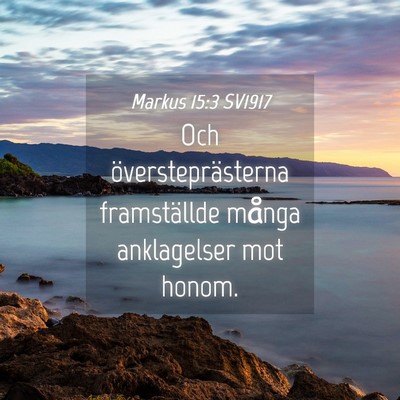 Picture 04 - Markus 15:3 SV1917 - Och översteprästerna framställde många - Bible Verse Picture
