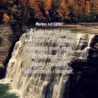 Picture 04 - Markus 4:11 SV1917 - Då sade han till dem: »Åt eder är Guds rikes - Bible Verse Picture
