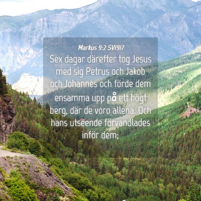 Picture 04 - Markus 9:2 SV1917 - Sex dagar därefter tog Jesus med sig Petrus och - Bible Verse Picture