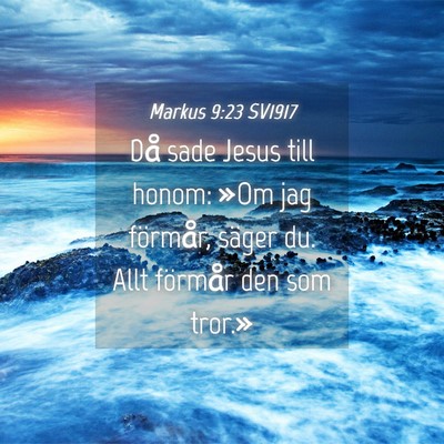 Picture 04 - Markus 9:23 SV1917 - Då sade Jesus till honom: »Om jag förmår, - Bible Verse Picture