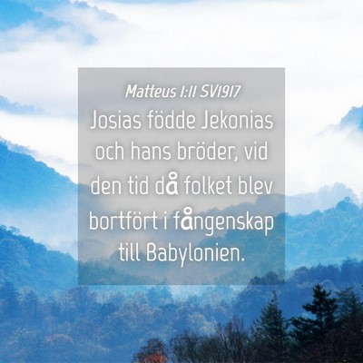 Picture 04 - Matteus 1:11 SV1917 - Josias födde Jekonias och hans bröder, vid den - Bible Verse Picture
