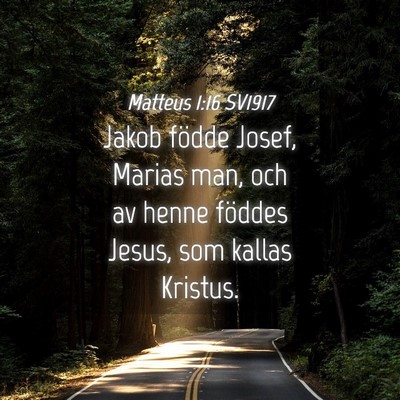 Picture 04 - Matteus 1:16 SV1917 - Jakob födde Josef, Marias man, och av henne - Bible Verse Picture