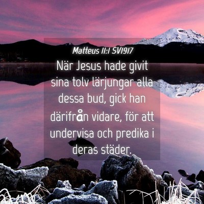 Picture 04 - Matteus 11:1 SV1917 - När Jesus hade givit sina tolv lärjungar alla - Bible Verse Picture