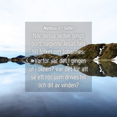 Picture 04 - Matteus 11:7 SV1917 - När dessa sedan gingo bort, begynte Jesus tala - Bible Verse Picture