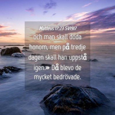 Picture 04 - Matteus 17:23 SV1917 - och man skall döda honom, men på tredje dagen - Bible Verse Picture