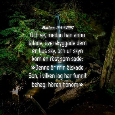 Picture 04 - Matteus 17:5 SV1917 - Och se, medan han ännu talade, överskyggade dem - Bible Verse Picture
