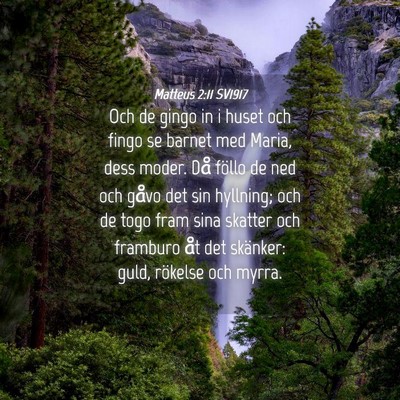 Picture 04 - Matteus 2:11 SV1917 - Och de gingo in i huset och fingo se barnet med - Bible Verse Picture