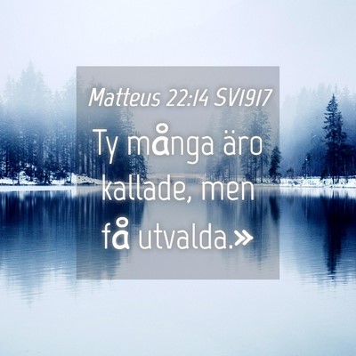 Picture 04 - Matteus 22:14 SV1917 - Ty många äro kallade, men få - Bible Verse Picture