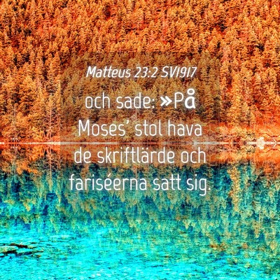 Picture 04 - Matteus 23:2 SV1917 - och sade: »På Moses' stol hava de skriftlärde - Bible Verse Picture