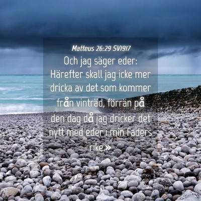 Picture 04 - Matteus 26:29 SV1917 - Och jag säger eder: Härefter skall jag icke mer - Bible Verse Picture
