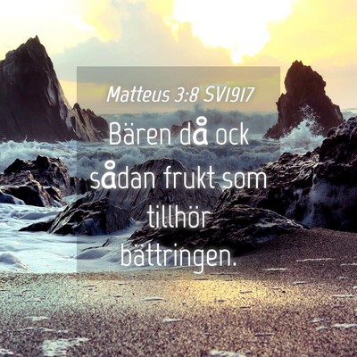 Picture 04 - Matteus 3:8 SV1917 - Bären då ock sådan frukt som tillhör - Bible Verse Picture