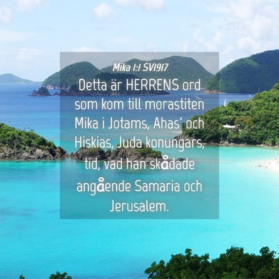 Picture 04 - Mika 1:1 SV1917 - Detta är HERRENS ord som kom till morastiten - Bible Verse Picture