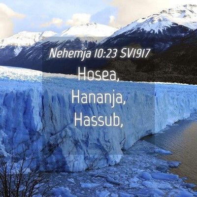 Picture 04 - Nehemja 10:23 SV1917 - Hosea, Hananja, - Bible Verse Picture