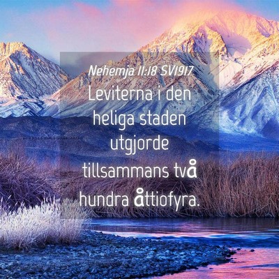 Picture 04 - Nehemja 11:18 SV1917 - Leviterna i den heliga staden utgjorde - Bible Verse Picture