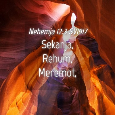 Picture 04 - Nehemja 12:3 SV1917 - Sekanja, Rehum, - Bible Verse Picture