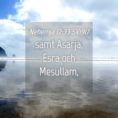 Picture 04 - Nehemja 12:33 SV1917 - samt Asarja, Esra och - Bible Verse Picture