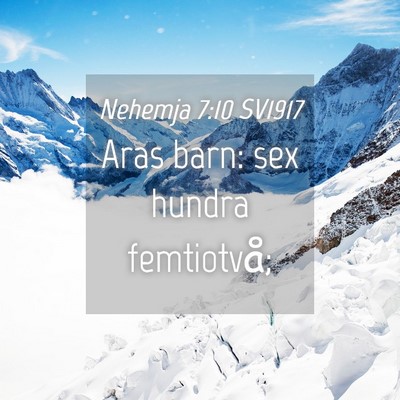 Picture 04 - Nehemja 7:10 SV1917 - Aras barn: sex hundra - Bible Verse Picture