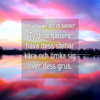 Picture 04 - Psaltaren 102:15 SV1917 - Ty dina tjänare hava dess stenar kära och ömka - Bible Verse Picture