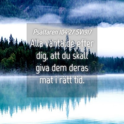 Picture 04 - Psaltaren 104:27 SV1917 - Alla vänta de efter dig, att du skall giva dem - Bible Verse Picture