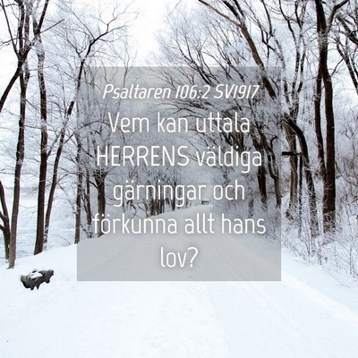 Picture 04 - Psaltaren 106:2 SV1917 - Vem kan uttala HERRENS väldiga gärningar och - Bible Verse Picture