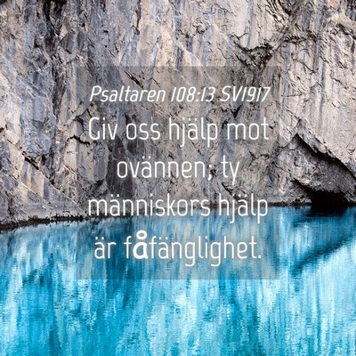 Picture 04 - Psaltaren 108:13 SV1917 - Giv oss hjälp mot ovännen; ty människors - Bible Verse Picture