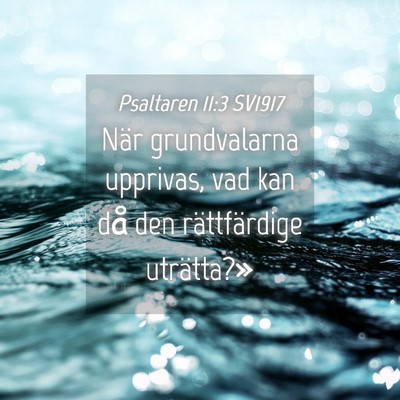 Picture 04 - Psaltaren 11:3 SV1917 - När grundvalarna upprivas, vad kan då den - Bible Verse Picture