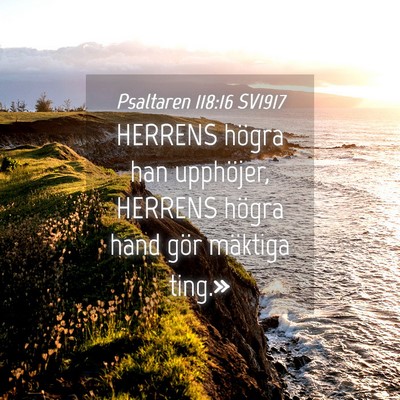 Picture 04 - Psaltaren 118:16 SV1917 - HERRENS högra han upphöjer, HERRENS högra hand - Bible Verse Picture