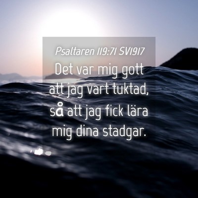 Picture 04 - Psaltaren 119:71 SV1917 - Det var mig gott att jag vart tuktad, så att jag - Bible Verse Picture