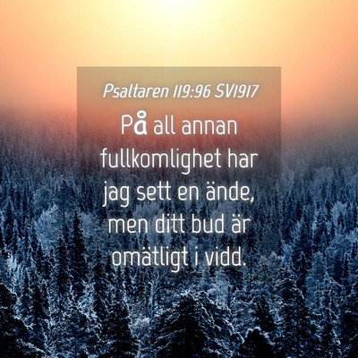 Picture 04 - Psaltaren 119:96 SV1917 - På all annan fullkomlighet har jag sett en - Bible Verse Picture