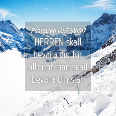 Picture 04 - Psaltaren 121:7 SV1917 - HERREN skall bevara dig för allt ont, han skall - Bible Verse Picture