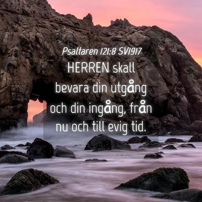Picture 04 - Psaltaren 121:8 SV1917 - HERREN skall bevara din utgång och din ingång, - Bible Verse Picture