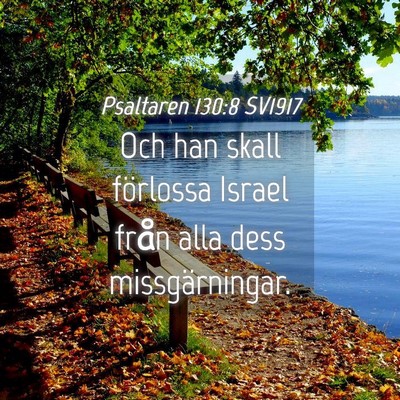 Picture 04 - Psaltaren 130:8 SV1917 - Och han skall förlossa Israel från alla dess - Bible Verse Picture