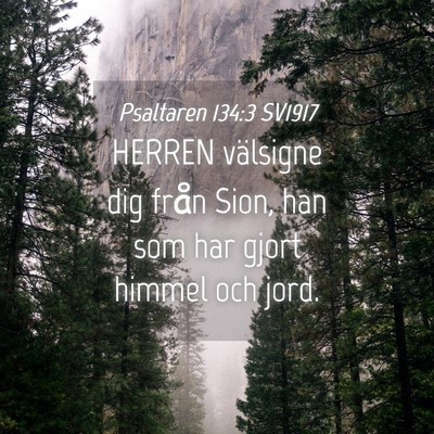 Picture 04 - Psaltaren 134:3 SV1917 - HERREN välsigne dig från Sion, han som har - Bible Verse Picture