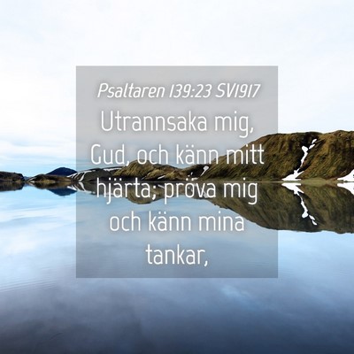 Picture 04 - Psaltaren 139:23 SV1917 - Utrannsaka mig, Gud, och känn mitt hjärta; - Bible Verse Picture